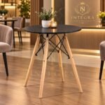 Cope Black Round Bistro Table