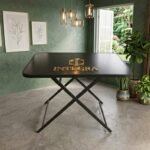 INTEGRA Glossy Black Folding Table